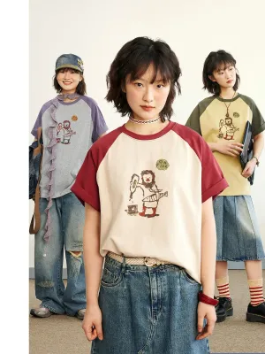 octopusme Quirky Character Raglan Tee