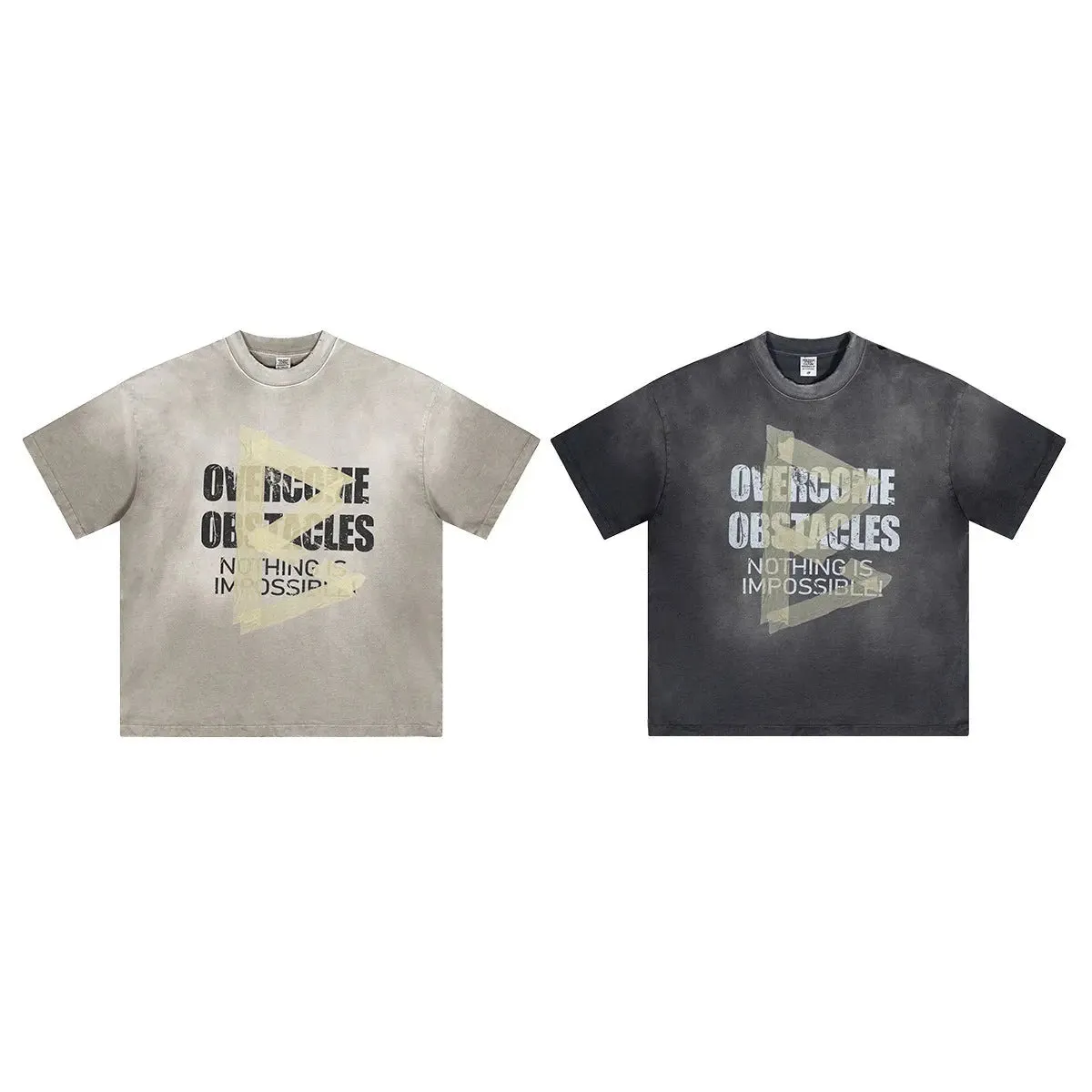 Oversized Washed Letter T-Shirt
