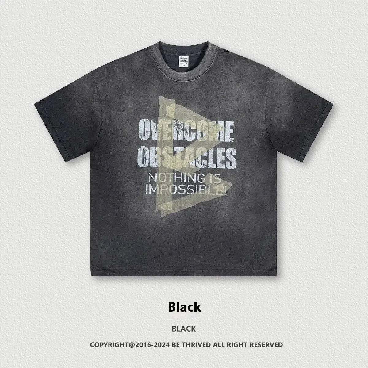 Oversized Washed Letter T-Shirt