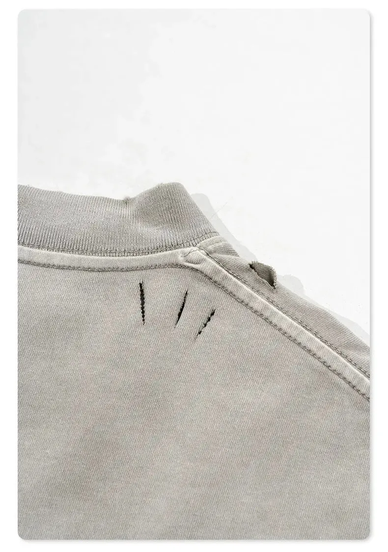 Oversized Washed Letter T-Shirt