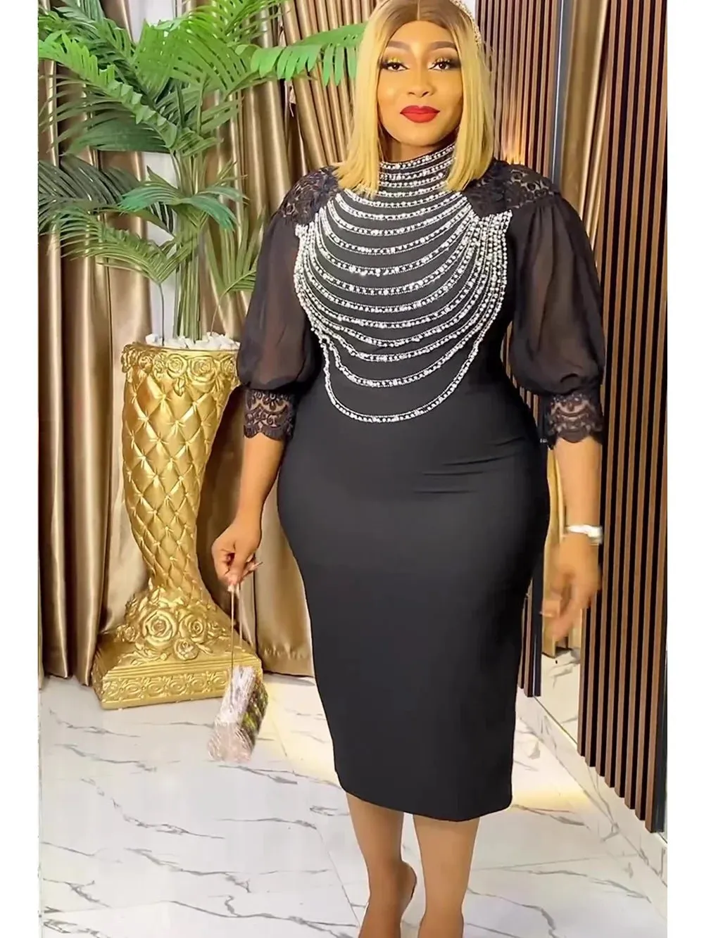 Plus Size Luxury Evening Dresses: African Inspired Robes for Wedding Parties, Featuring Dashiki