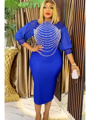 Plus Size Luxury Evening Dresses: African Inspired Robes for Wedding Parties, Featuring Dashiki