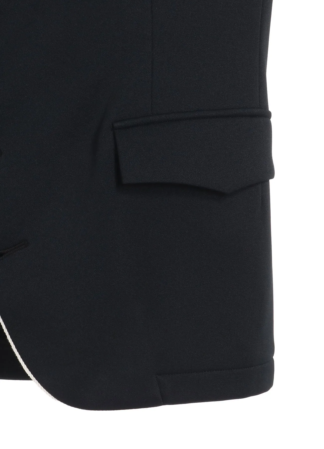 POLYESTER SMOOTH PIPING SHORT JACKET