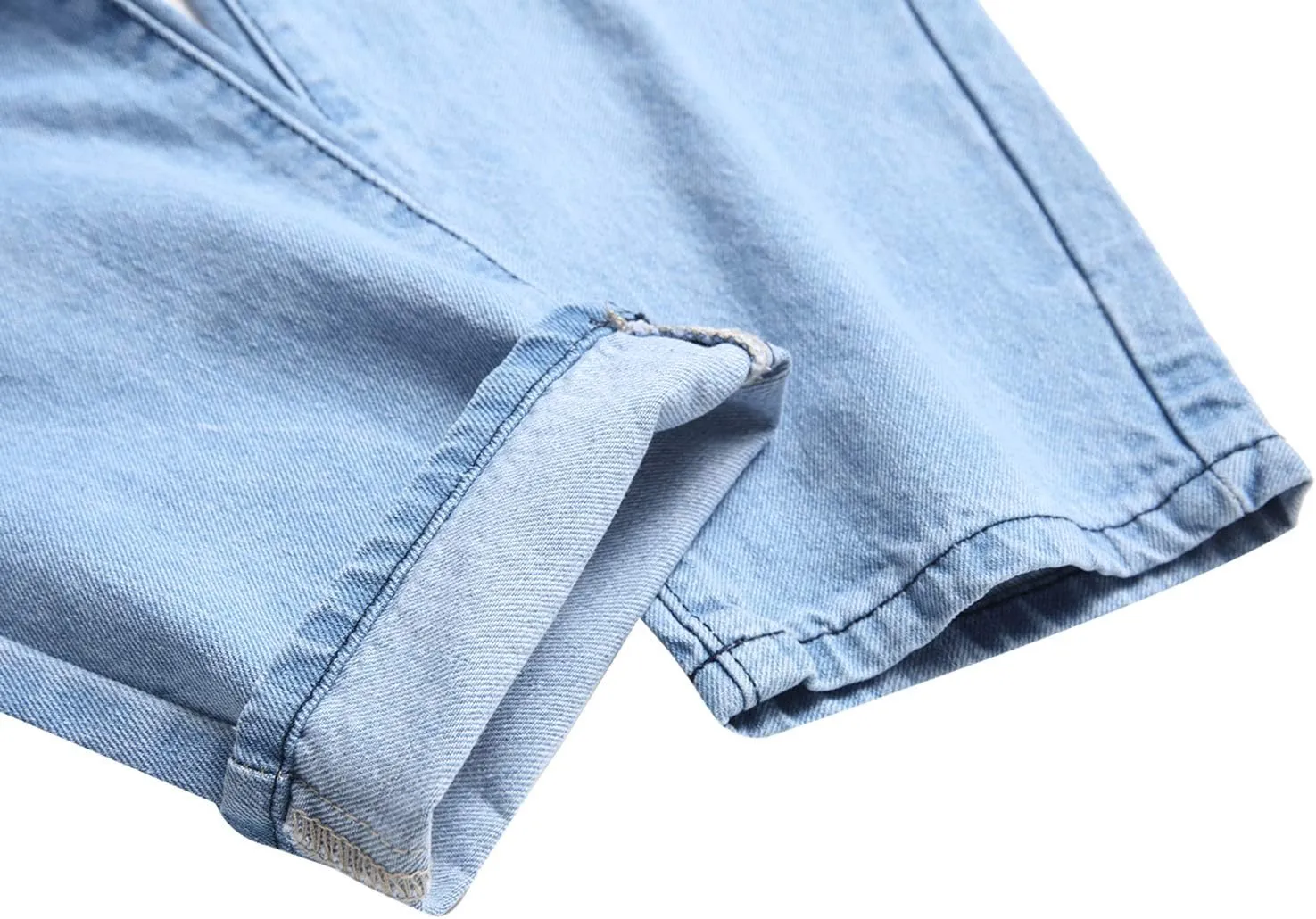 QIMYUM Mens Ripped Jeans, Distressed Destroyed Slim Fit Straight Leg Denim Pants