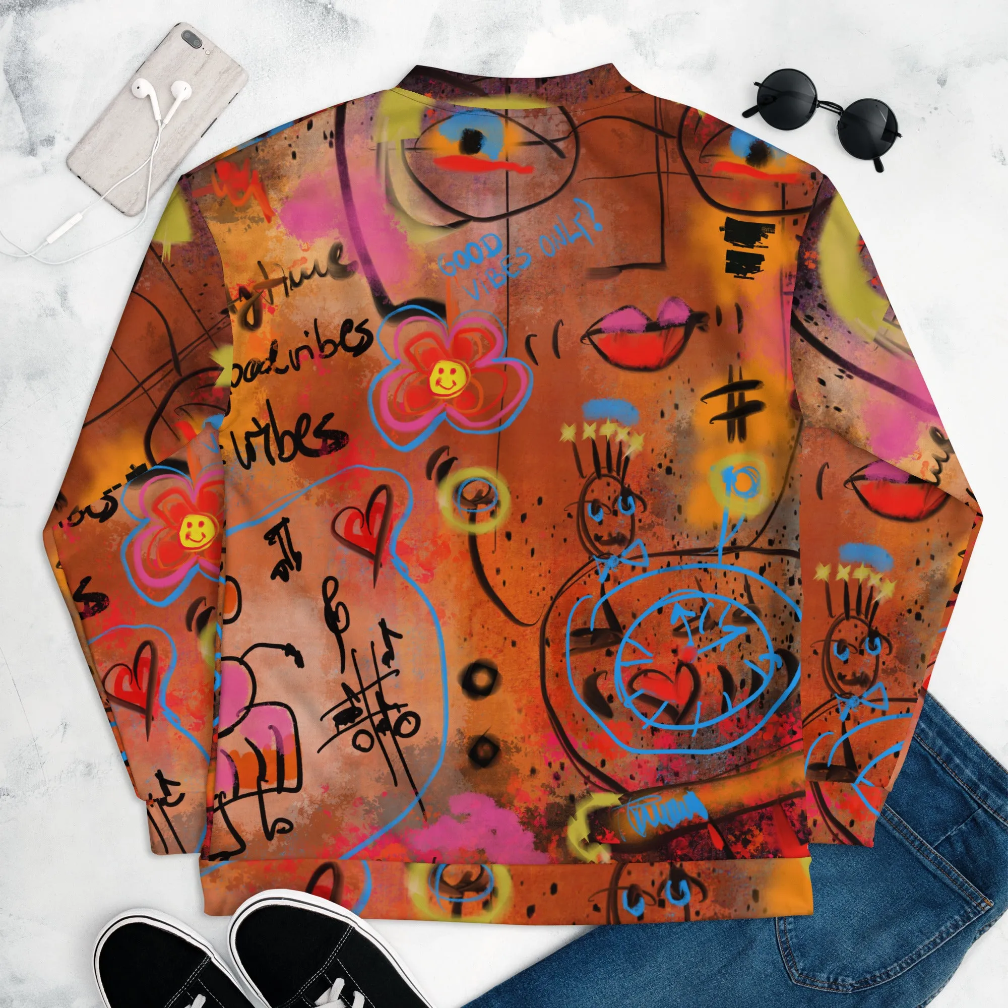 "Good vibes" Unisex Bomber Jacket