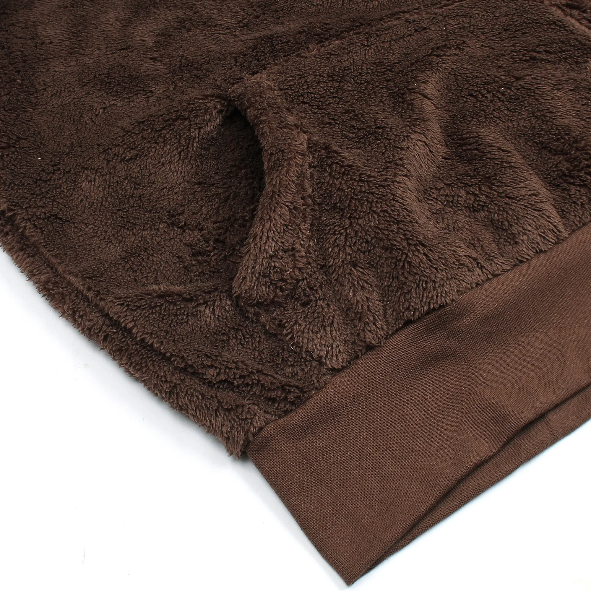 Raff & Taff Pullover Sherpa Hood For Men-2351-Brown