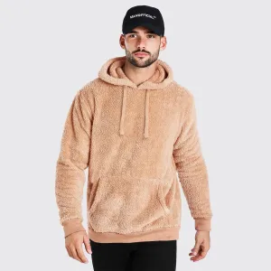 Raff & Taff Pullover Sherpa Hood For Men-2351-Camel Brown
