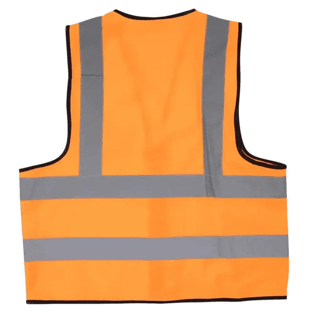 Reflective econo waistcoat vests   zip   I.D pouch