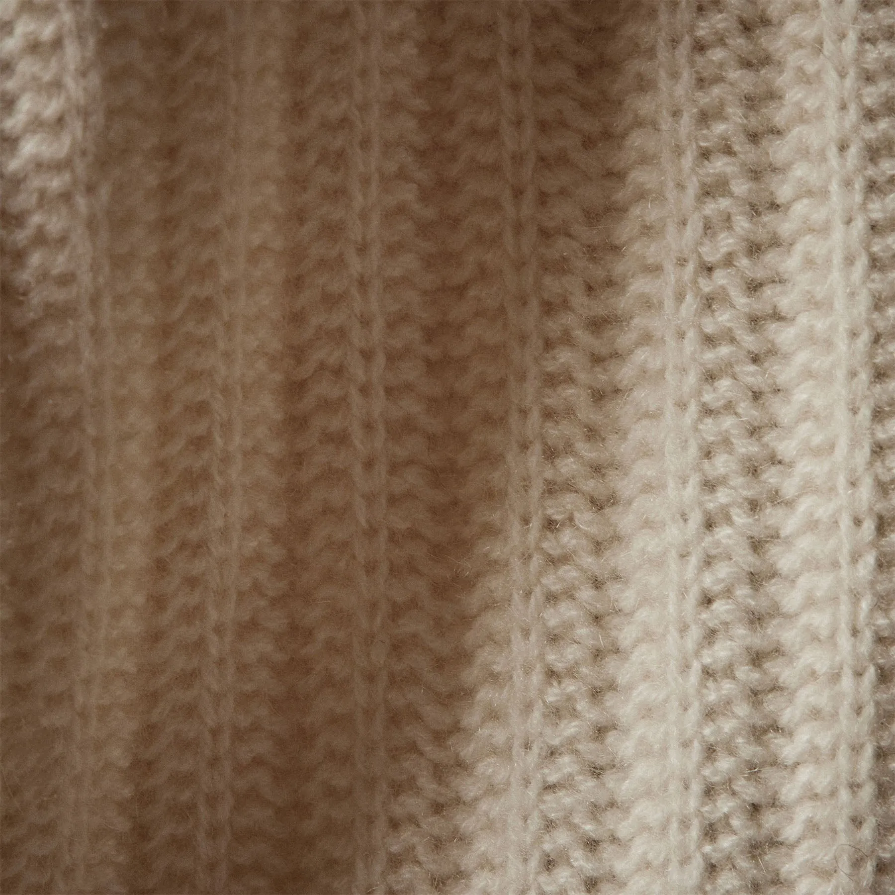 Ribbed Cashmere Funnel Neck - Ivory