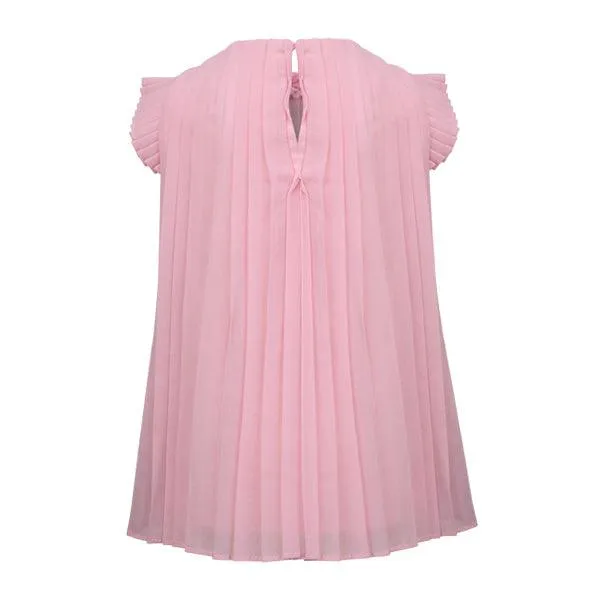 ROSE PINK PLEATED BABY GIRLS DRESS