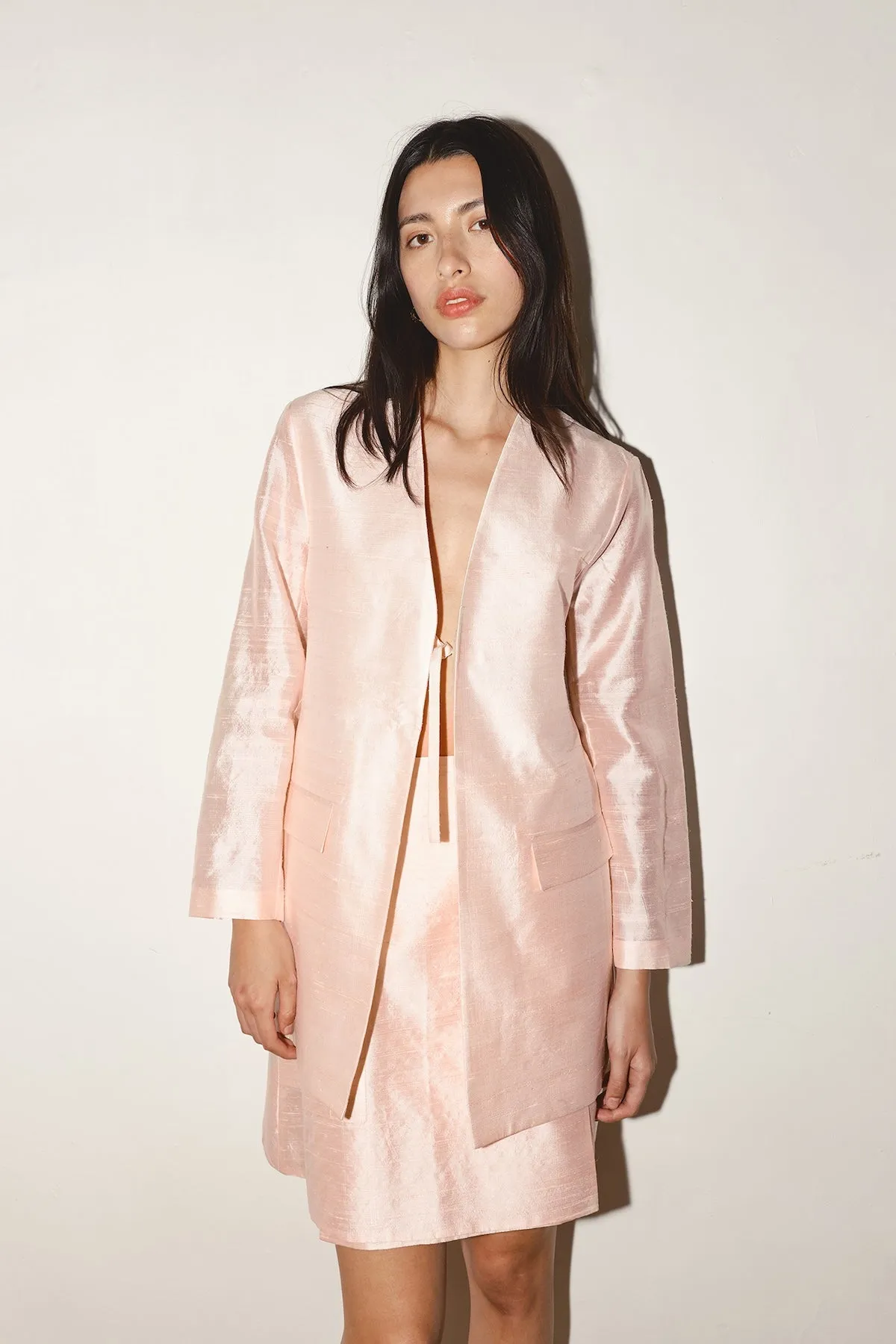 Rose Quartz Dupion Senso Blazer
