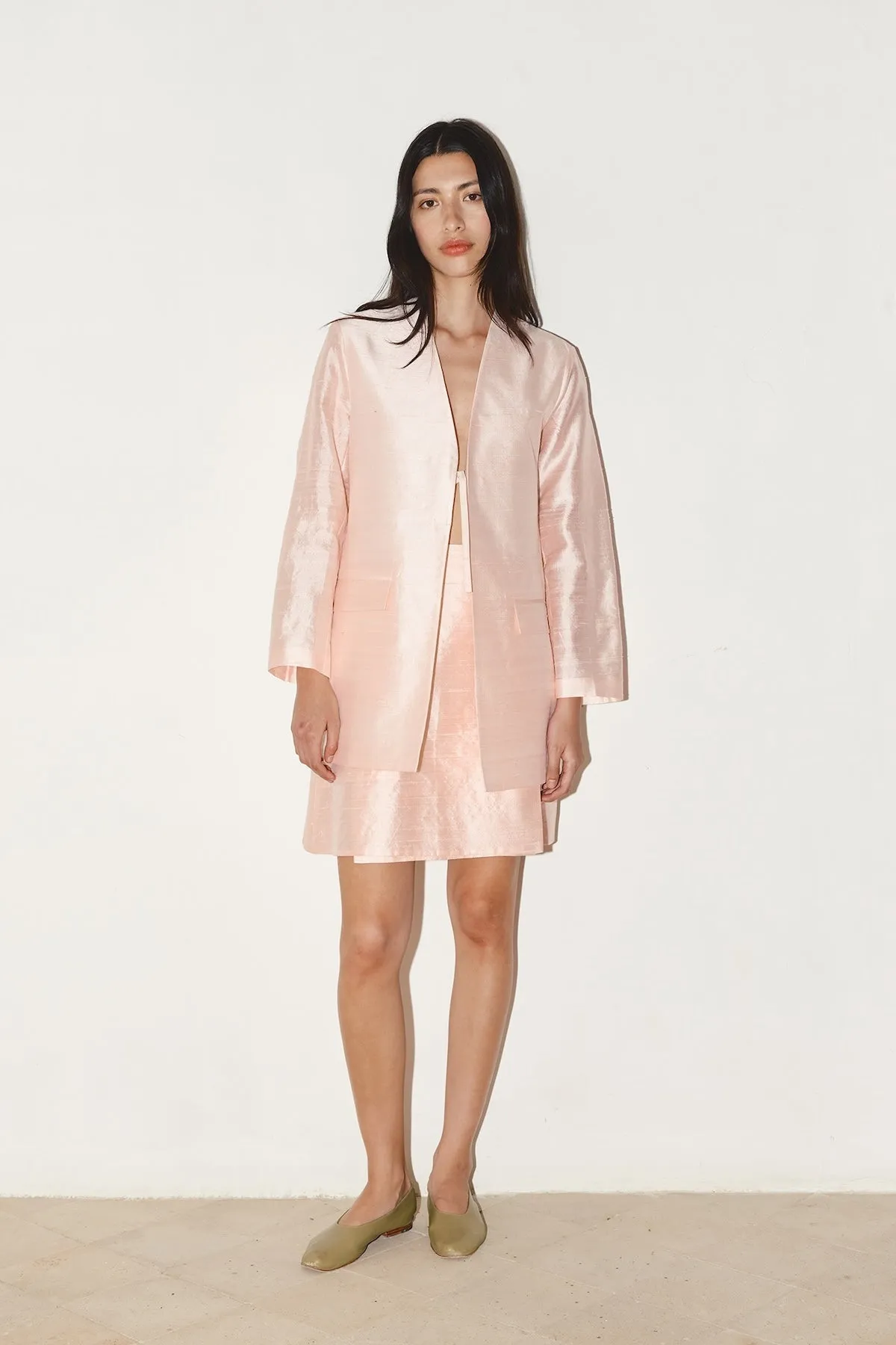 Rose Quartz Dupion Senso Blazer