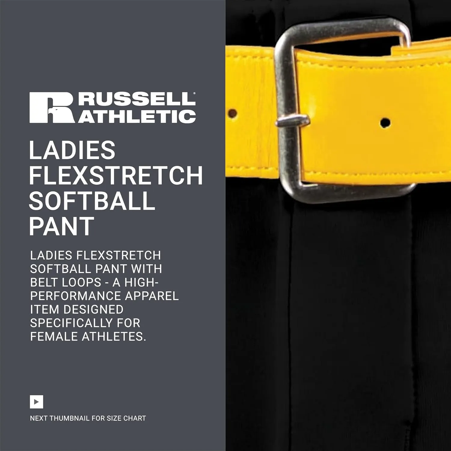 Russell Athletic Women's Flexstretch Softball Pants with Belt Loops-Fastpitch & Baseball Ready