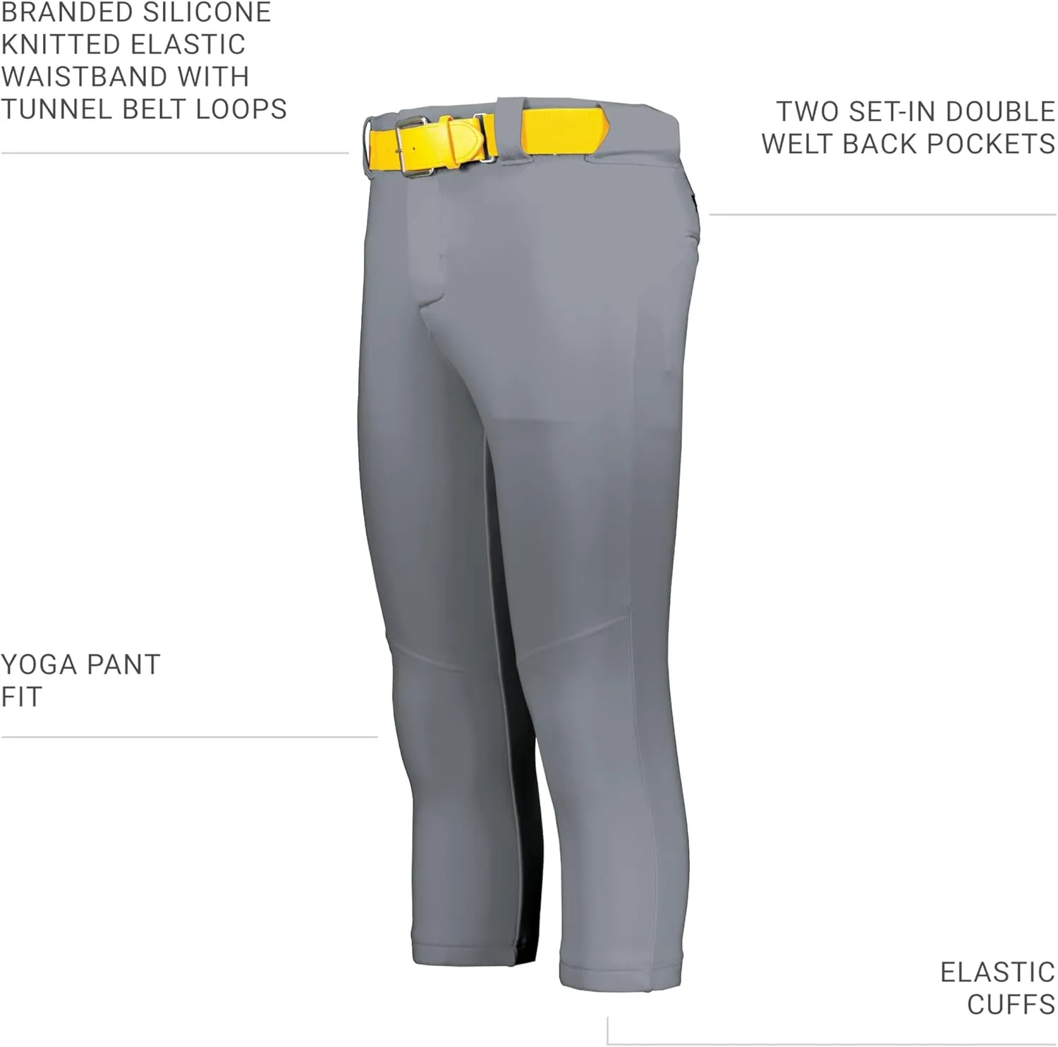 Russell Athletic Women's Flexstretch Softball Pants with Belt Loops-Fastpitch & Baseball Ready