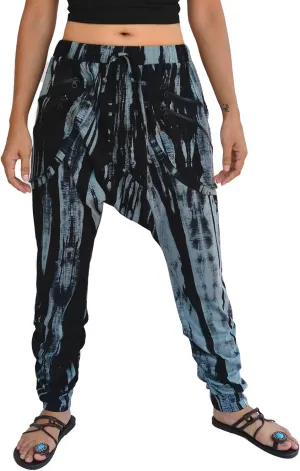 Sakoonee Casual Yoga Lounge Harem Pants Baggy Trousers Unisex Cotton 2 Pockets with Zipper