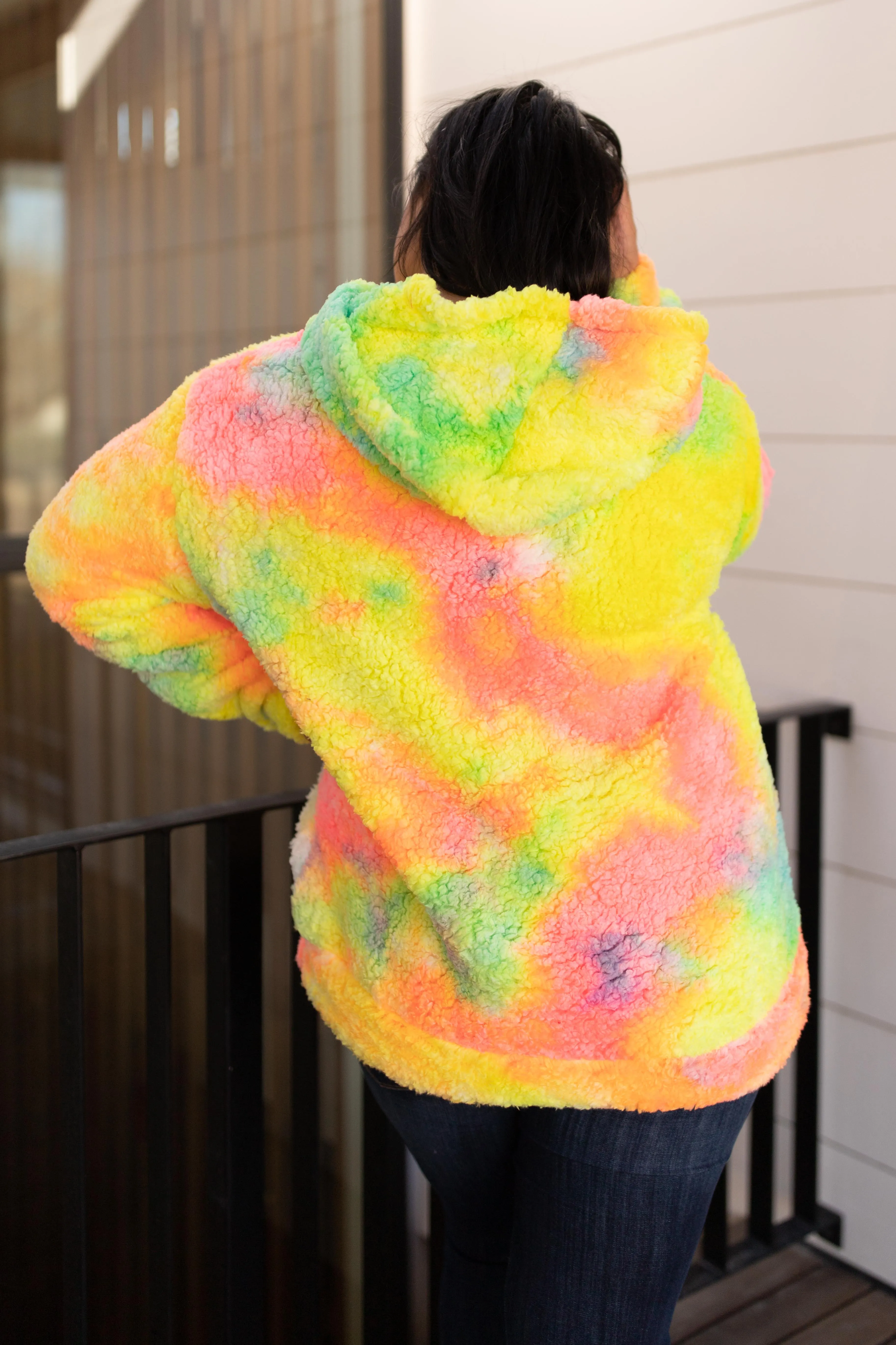 Shades and Sherpa Pullover in Sunrise