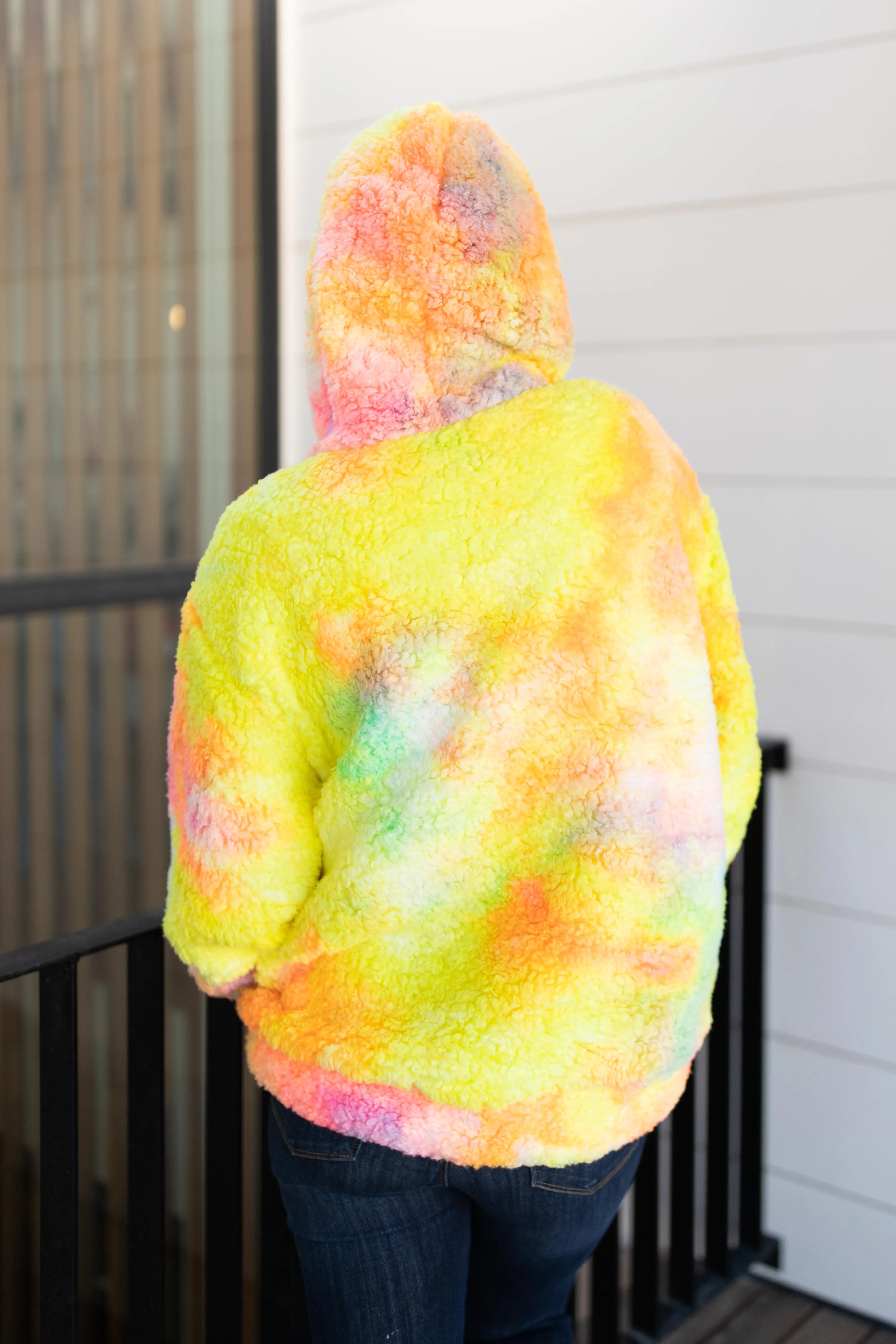 Shades and Sherpa Pullover in Sunrise