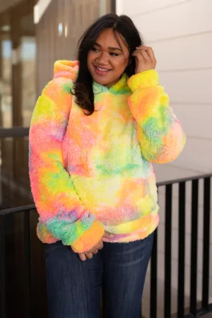 Shades and Sherpa Pullover in Sunrise