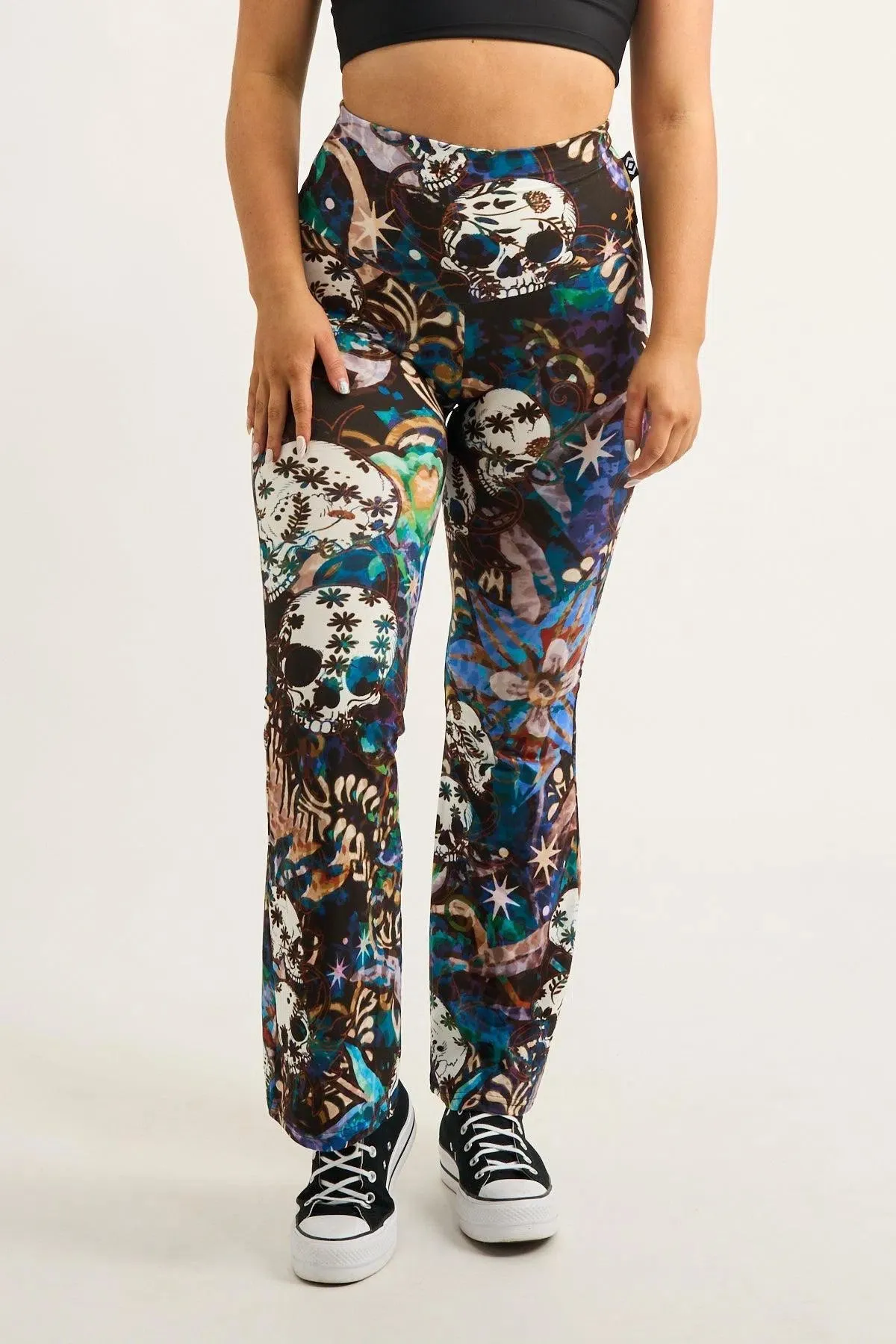Soft To Touch High Waisted Bootleg Pant - Mementos Blue