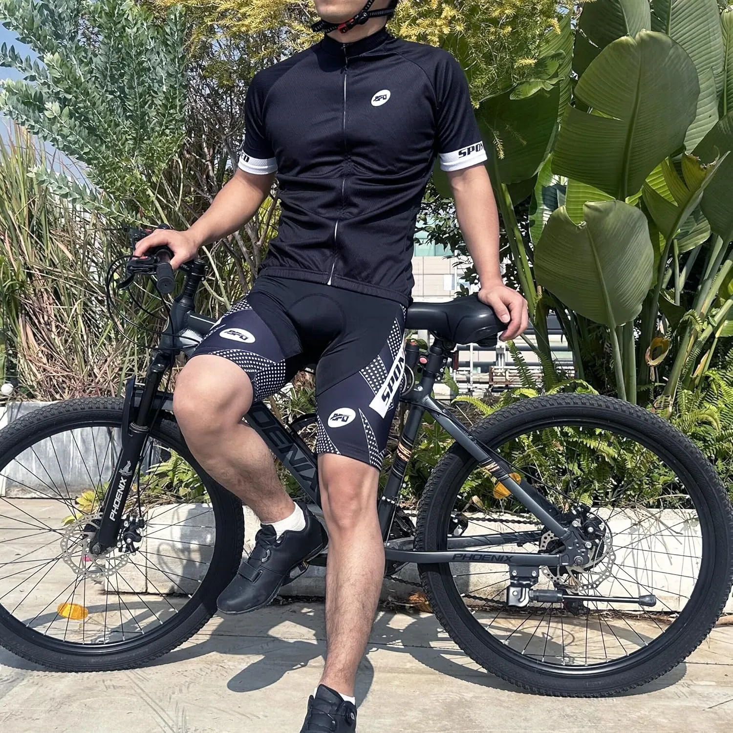 sponeed Men's Cycling Shorts Padded Bicycle Riding Pants Bike Biking Clothes Cycle Wear Tights