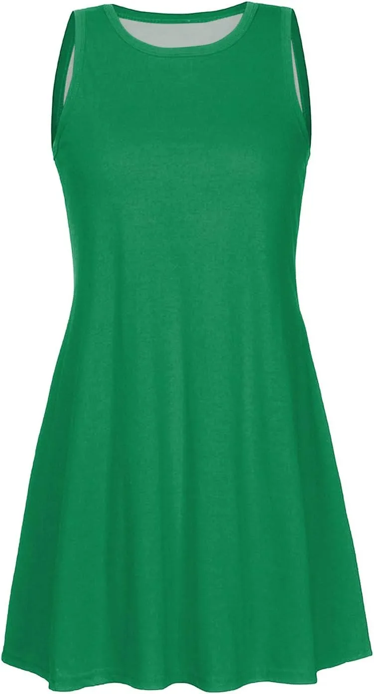 Spring Dresses for Women 2024 Summer Suspender Dresses Beach Casual Sleeveless Floral Print Tank Loose Sundress