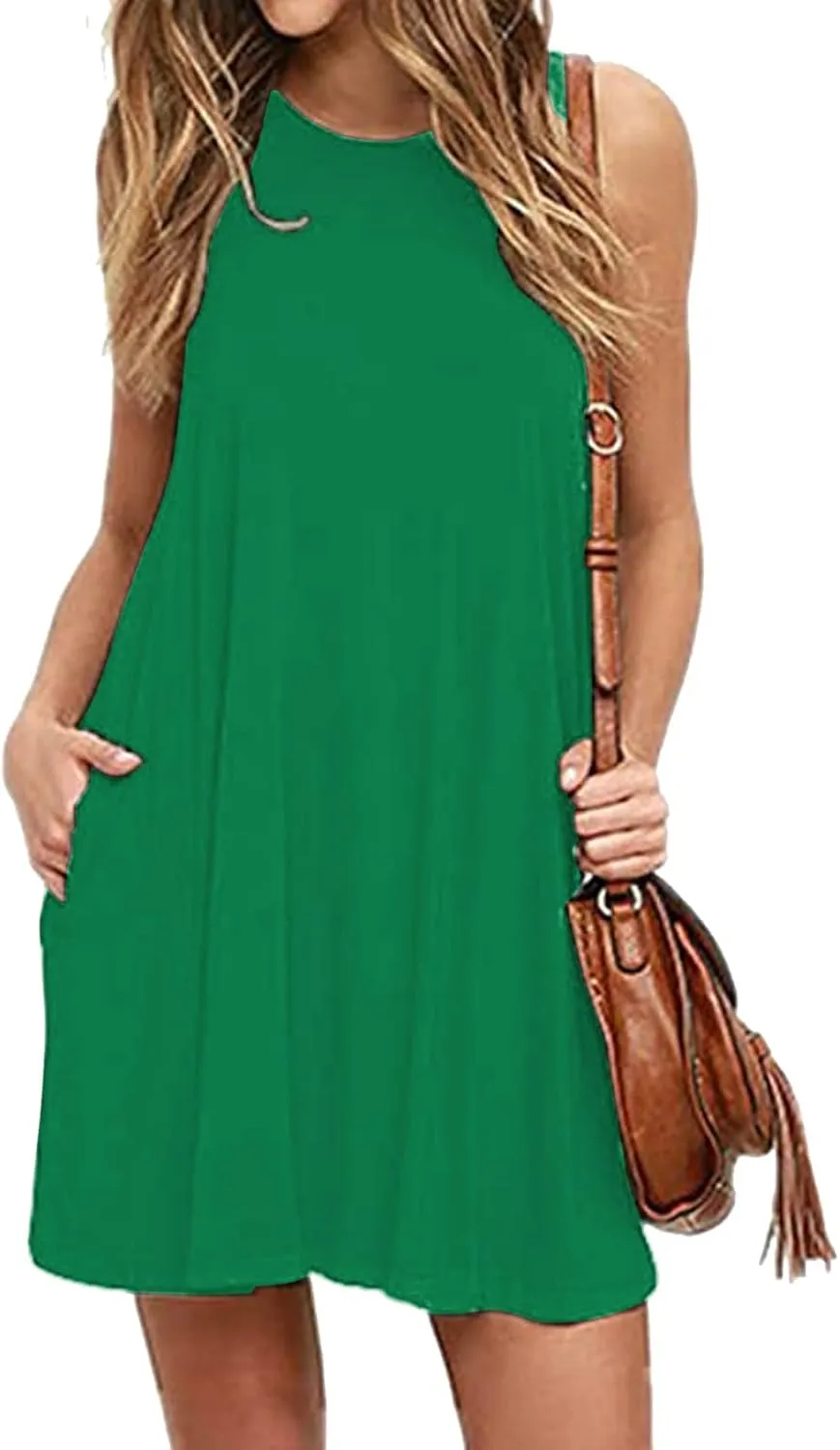 Spring Dresses for Women 2024 Summer Suspender Dresses Beach Casual Sleeveless Floral Print Tank Loose Sundress
