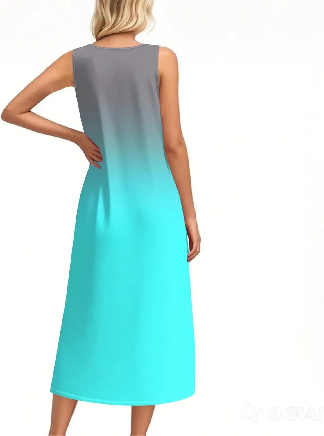 Summer Dresses for Women 2025 Sleeveless Button Down Maxi Dress Casual Loose Long Beach Sundress Travel Vacation Outfits