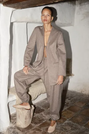 Taupe Loden Alpaca Wool Senso Blazer