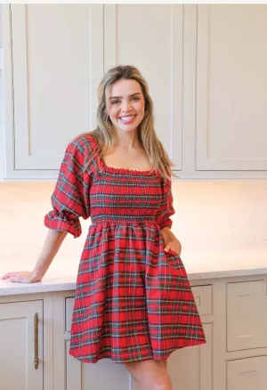The Holiday Plaid Dress