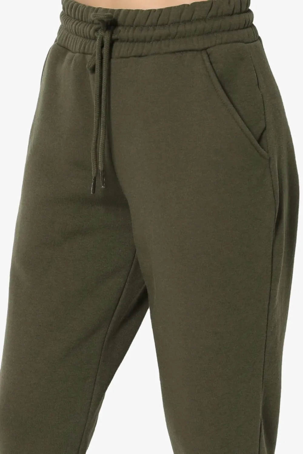 TheMogan Women's S~3X Lounge FleecePullover Sweatshirt Drawstring Jogger Sweat Pants SET