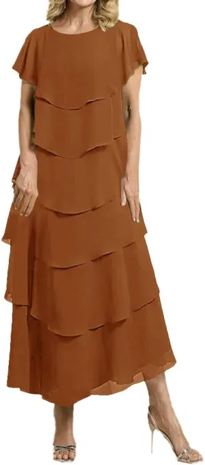 Tiered Mother of The Bride Dresses for Wedding 2025 Chiffon Formal Dresses Grandmother of Bride Dress