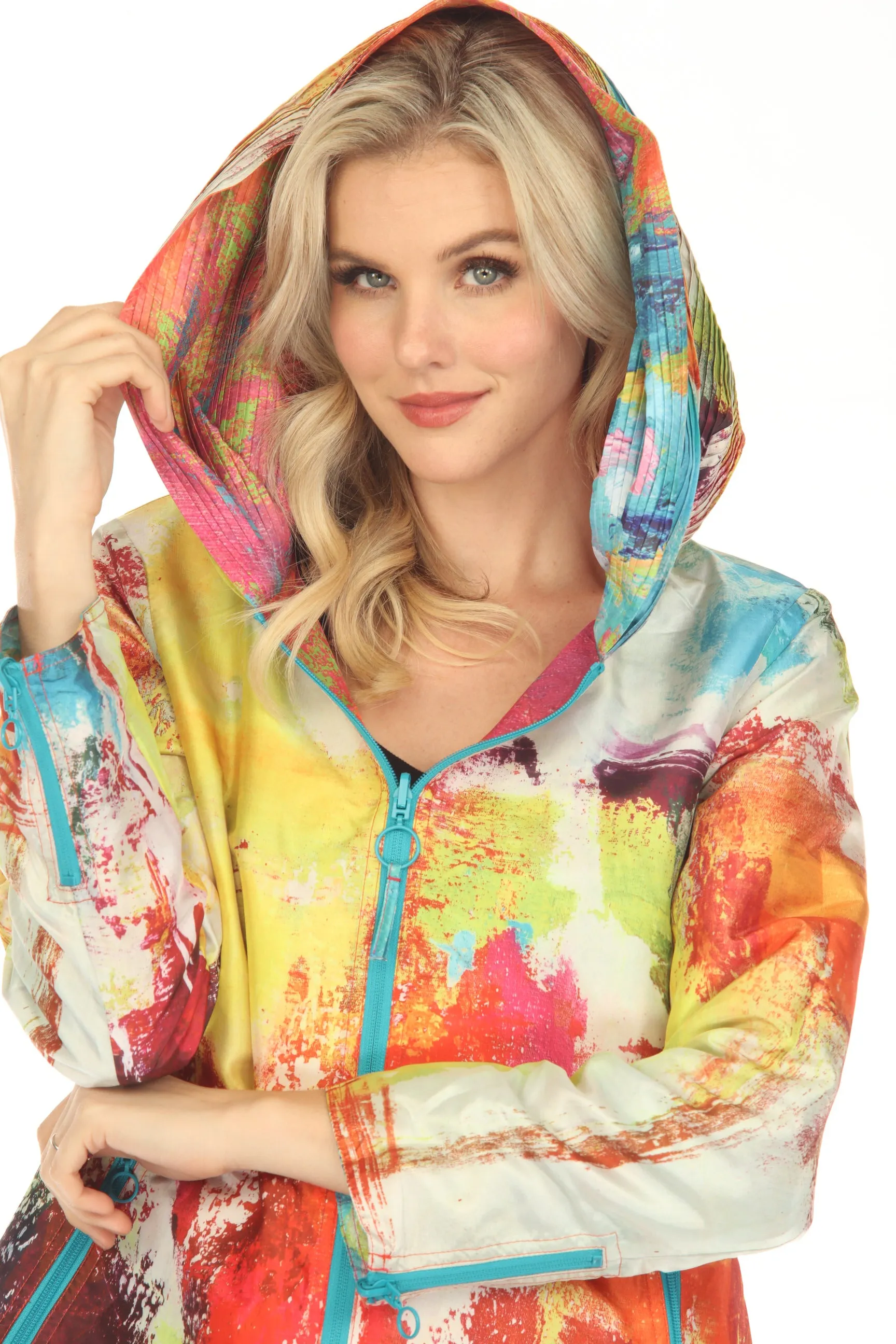 UBU Clothing Co. Blaze Glory/Capri Shim Printed Reversible Zip-Up Parisian Coat 23026APP