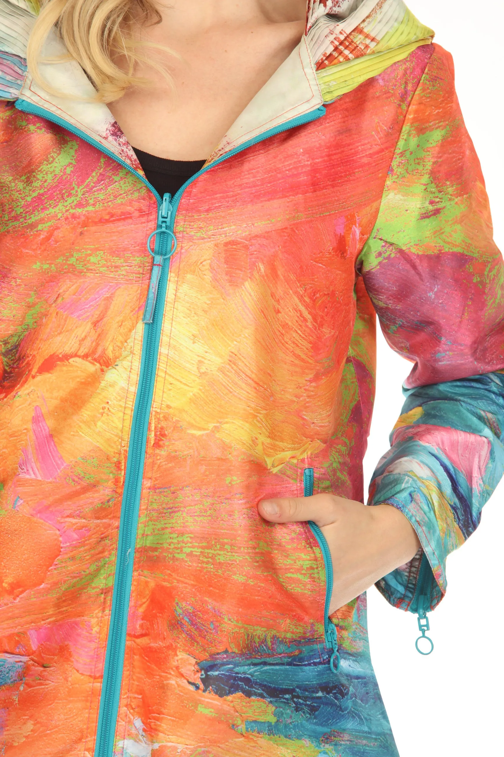 UBU Clothing Co. Blaze Glory/Capri Shim Printed Reversible Zip-Up Parisian Coat 23026APP