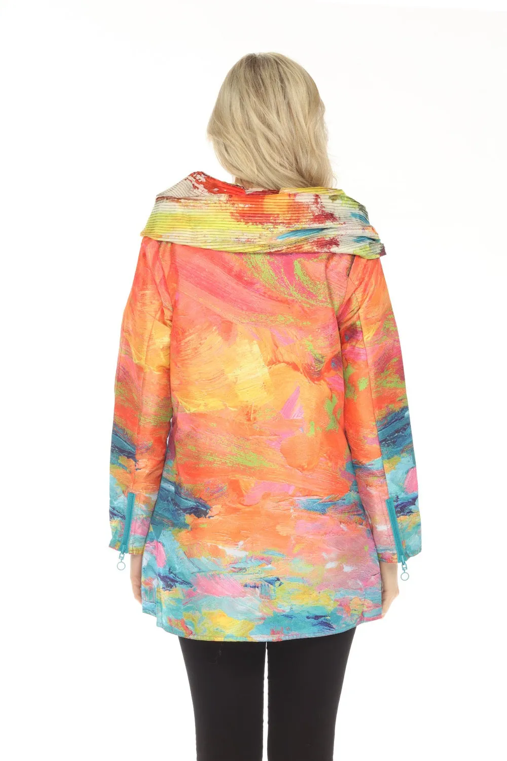 UBU Clothing Co. Blaze Glory/Capri Shim Printed Reversible Zip-Up Parisian Coat 23026APP