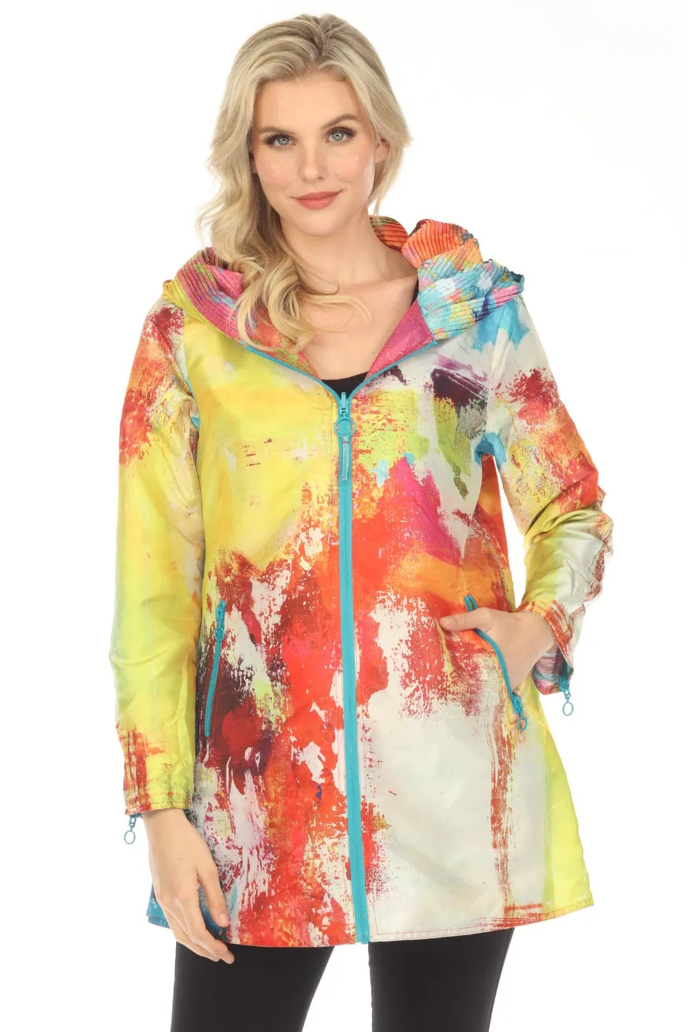 UBU Clothing Co. Blaze Glory/Capri Shim Printed Reversible Zip-Up Parisian Coat 23026APP