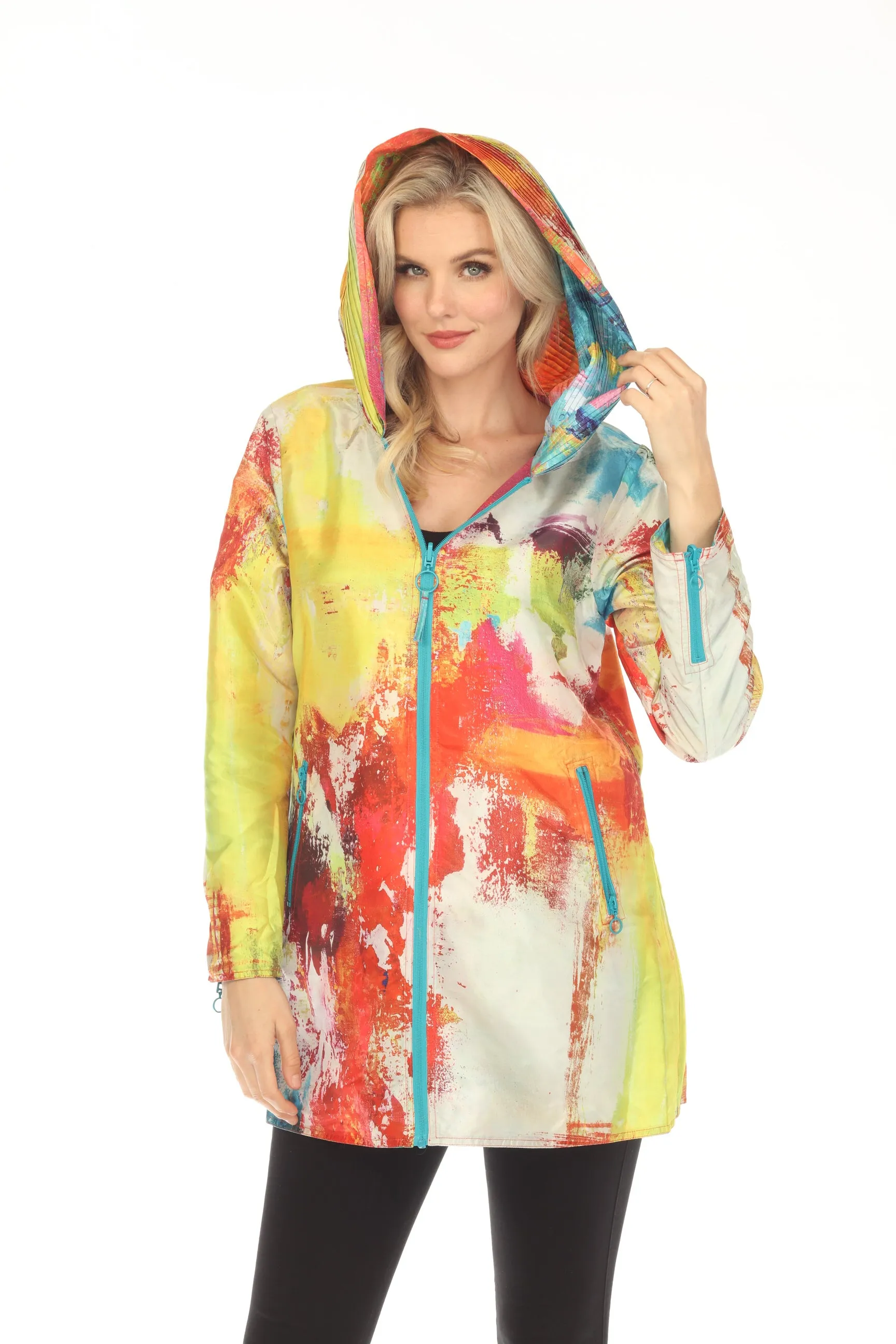 UBU Clothing Co. Blaze Glory/Capri Shim Printed Reversible Zip-Up Parisian Coat 23026APP