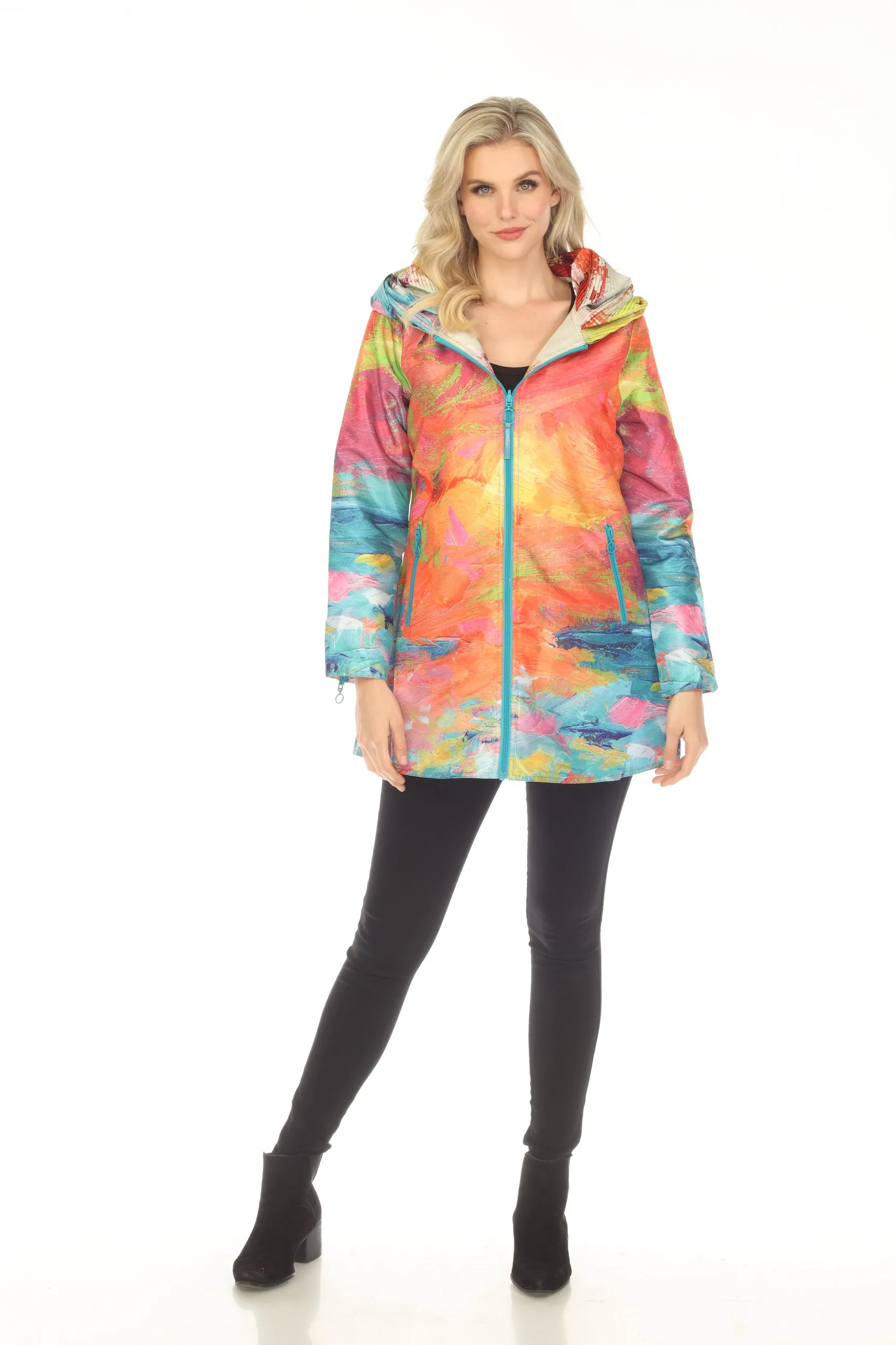 UBU Clothing Co. Blaze Glory/Capri Shim Printed Reversible Zip-Up Parisian Coat 23026APP