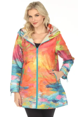 UBU Clothing Co. Blaze Glory/Capri Shim Printed Reversible Zip-Up Parisian Coat 23026APP