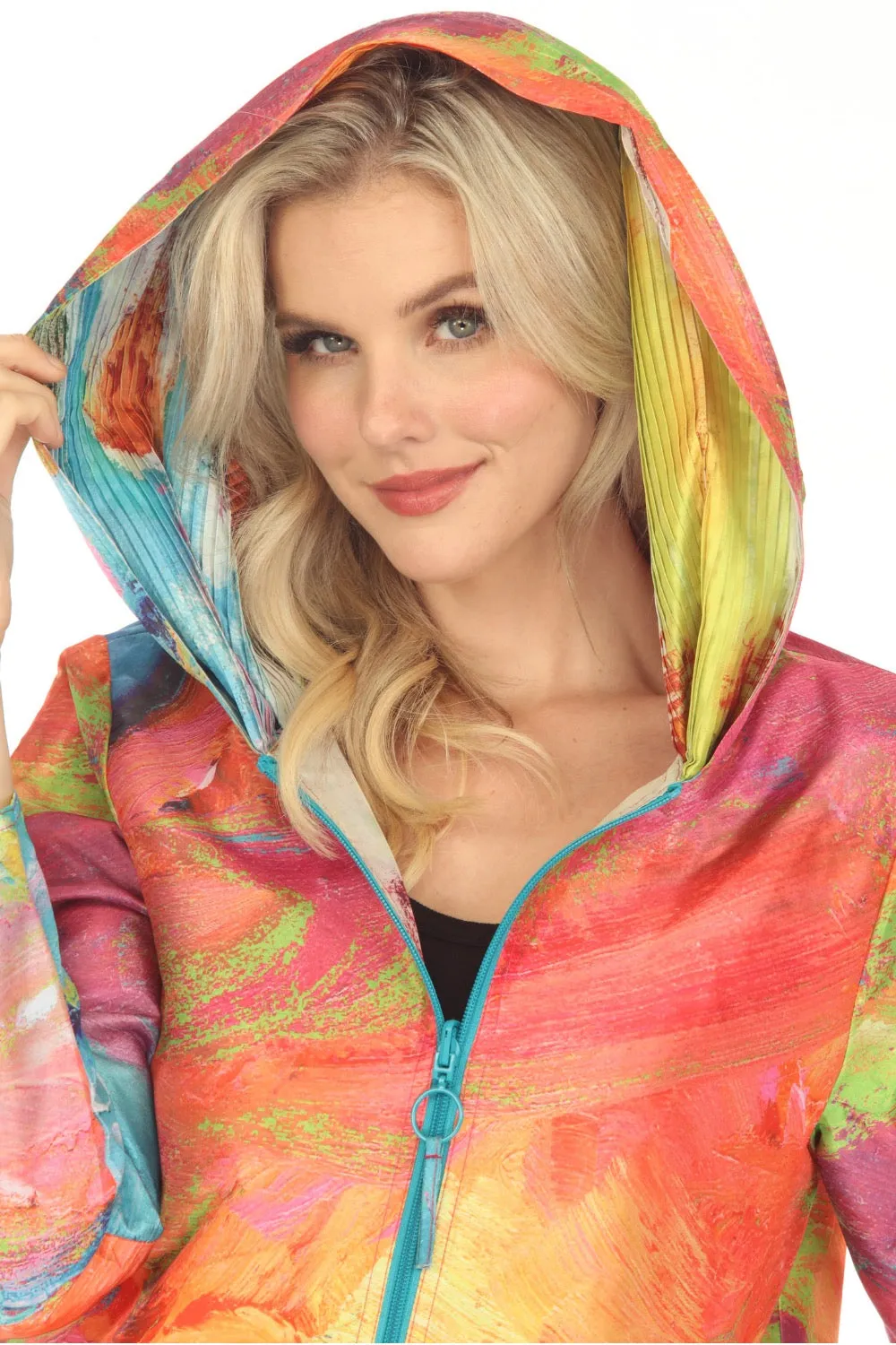 UBU Clothing Co. Blaze Glory/Capri Shim Printed Reversible Zip-Up Parisian Coat 23026APP