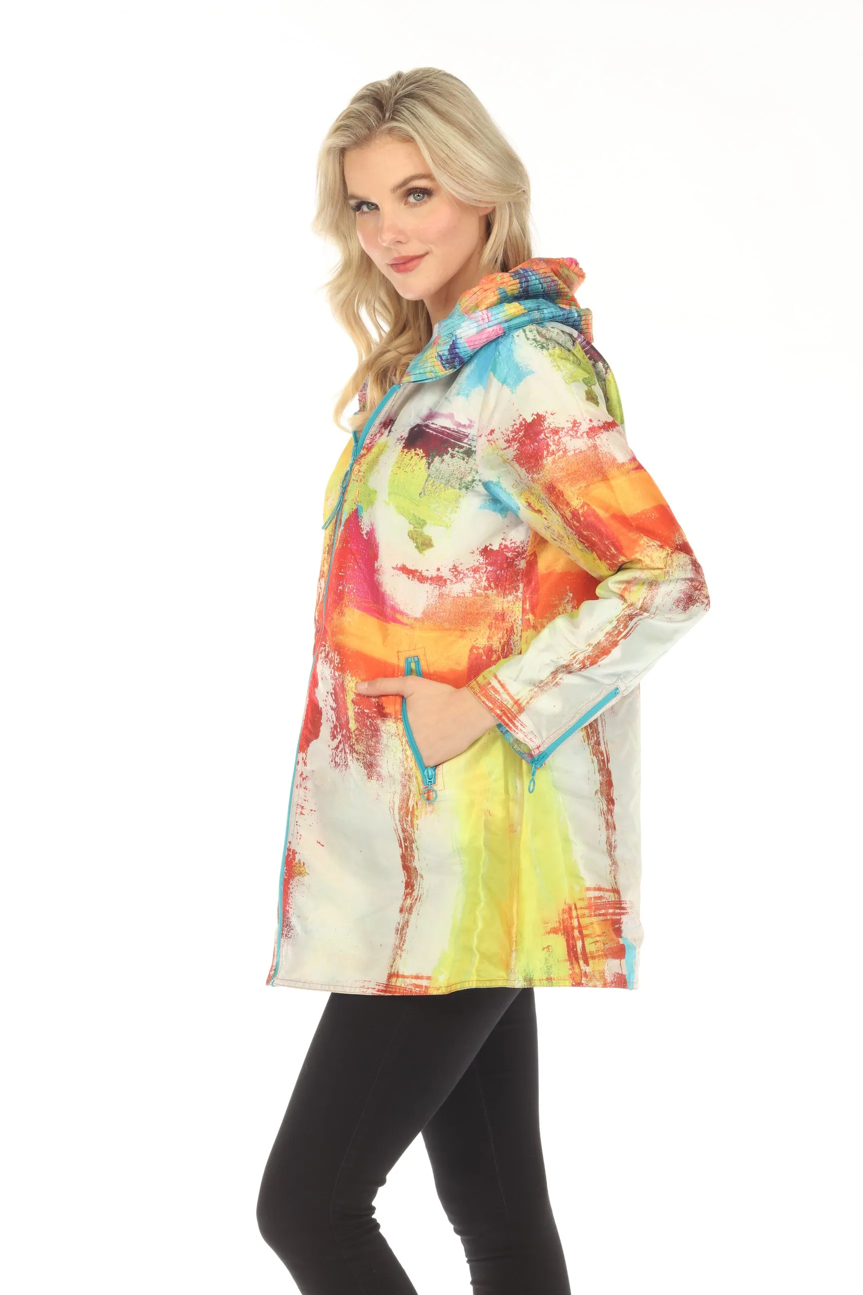 UBU Clothing Co. Blaze Glory/Capri Shim Printed Reversible Zip-Up Parisian Coat 23026APP