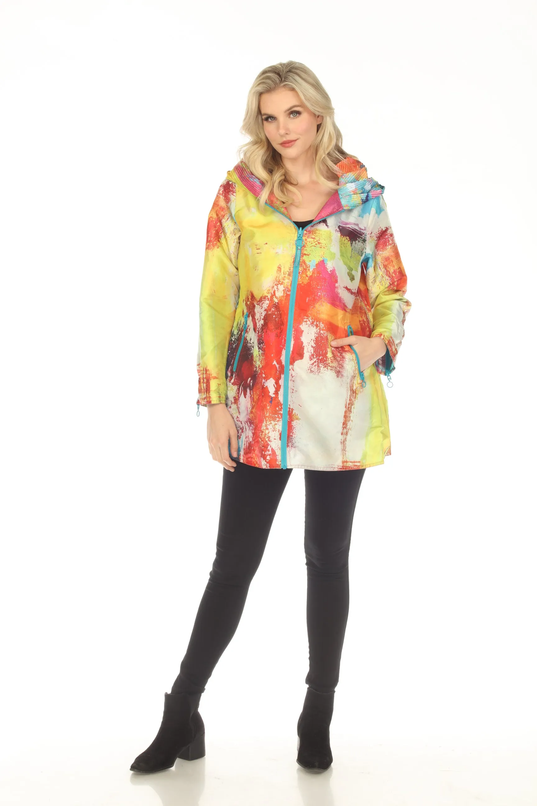 UBU Clothing Co. Blaze Glory/Capri Shim Printed Reversible Zip-Up Parisian Coat 23026APP