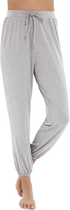 WiWi Bamboo Viscose Pajama Pants for Women Lounge Joggers Yoga Bottoms Plus Size Pajamas Pant Sweatpants S-4X