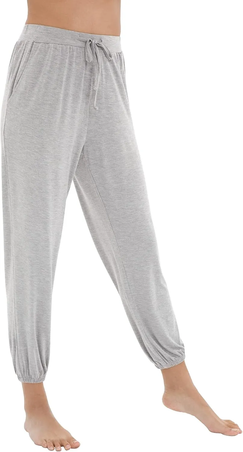 WiWi Bamboo Viscose Pajama Pants for Women Lounge Joggers Yoga Bottoms Plus Size Pajamas Pant Sweatpants S-4X