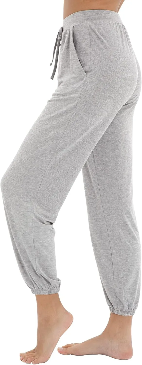 WiWi Bamboo Viscose Pajama Pants for Women Lounge Joggers Yoga Bottoms Plus Size Pajamas Pant Sweatpants S-4X