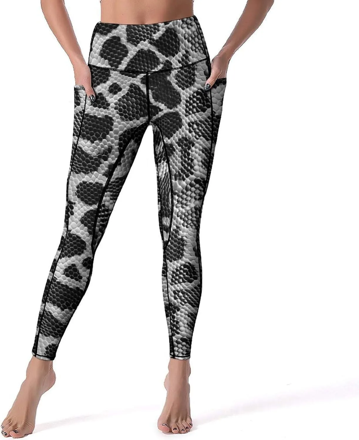 Women's High Waist Tummy Control Yoga Pants with Pockets Workout Leggings