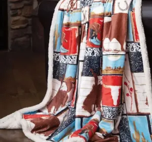 Wrangler Western Sherpa Throw 60 X 70