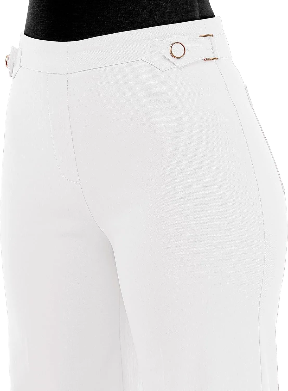 Zac & Rachel Women's Pull on Millennium Wide Leg Pant W/Hardware Waist Tabs